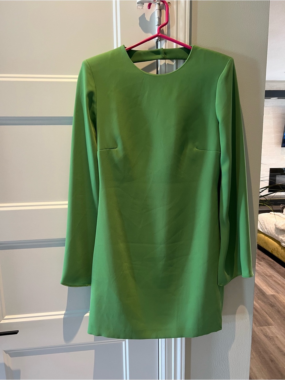 Nordstrom Green Long-Sleeve Mini Shift Dress